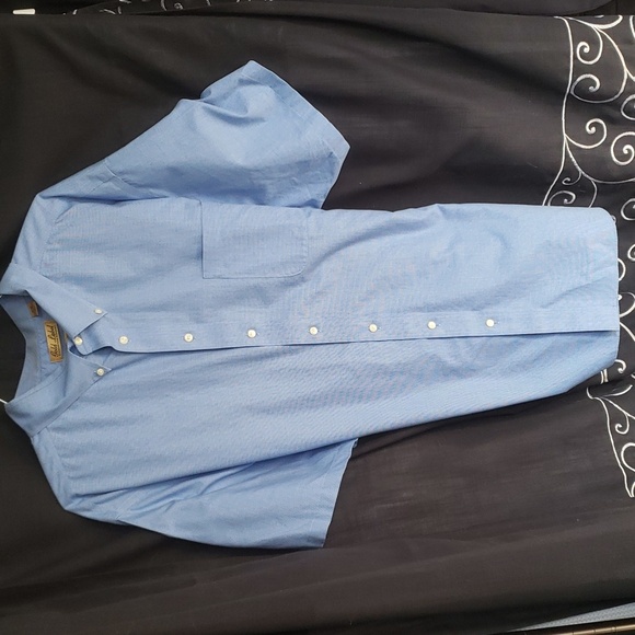 Roundtree & Yorke. Gold Label. Men's Blue; Button Down; Pocket Shirt. Sz 4XB - Picture 2 of 10